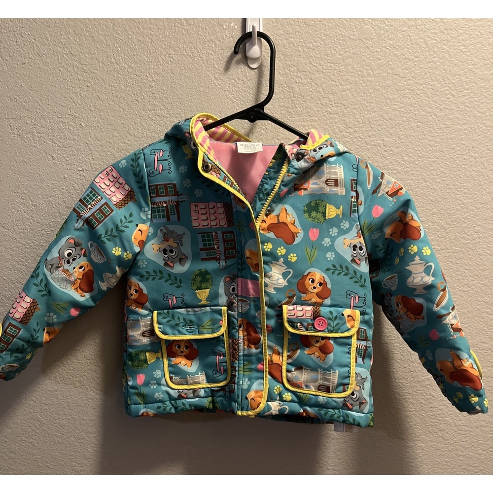 Disney Store Lady & the Tramp Lightweight Jacket for Girls Furrytale Friends Sz4